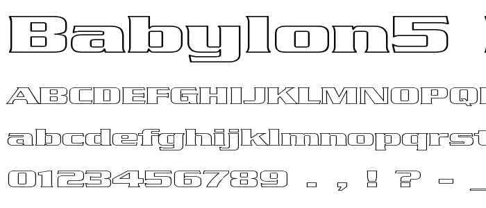 Babylon5 Hollow font